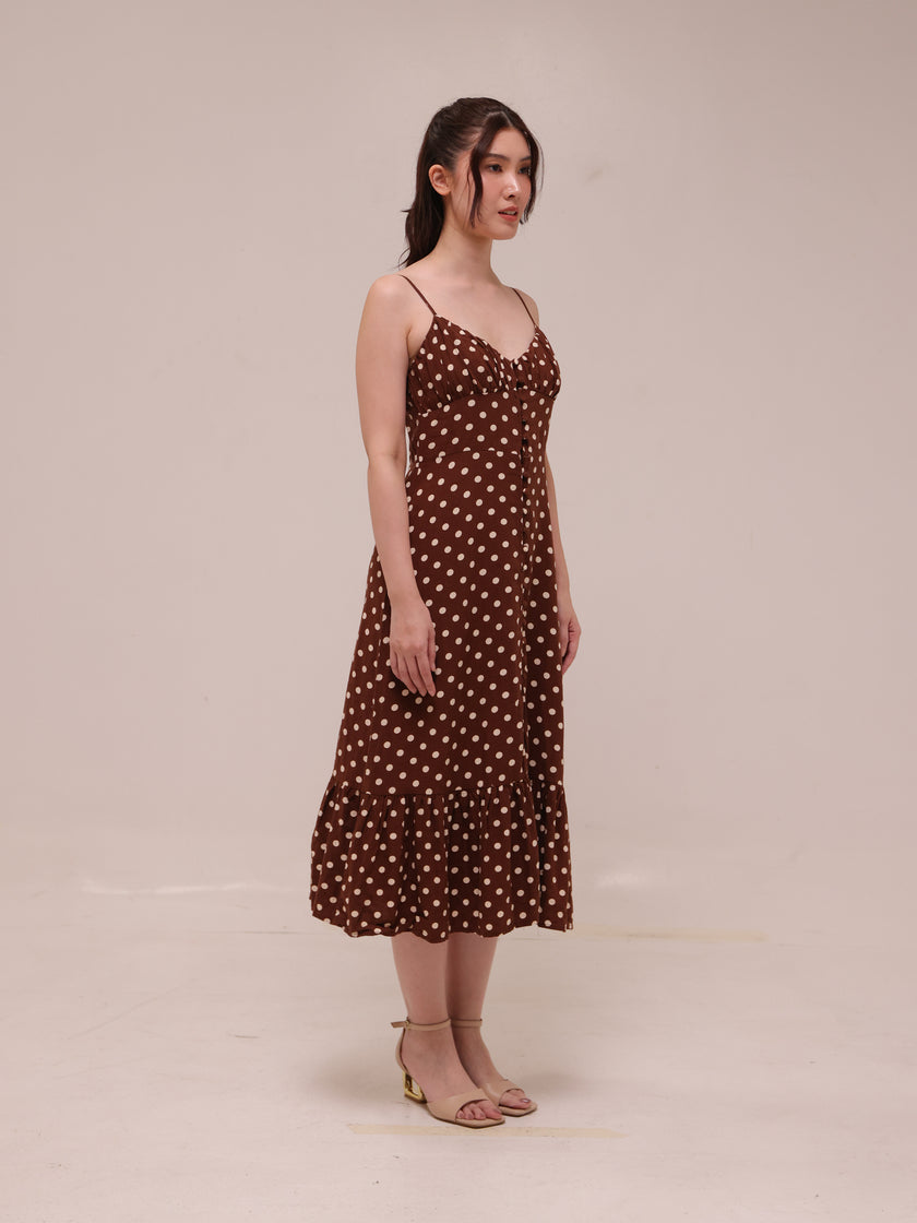 Brown Polka dress