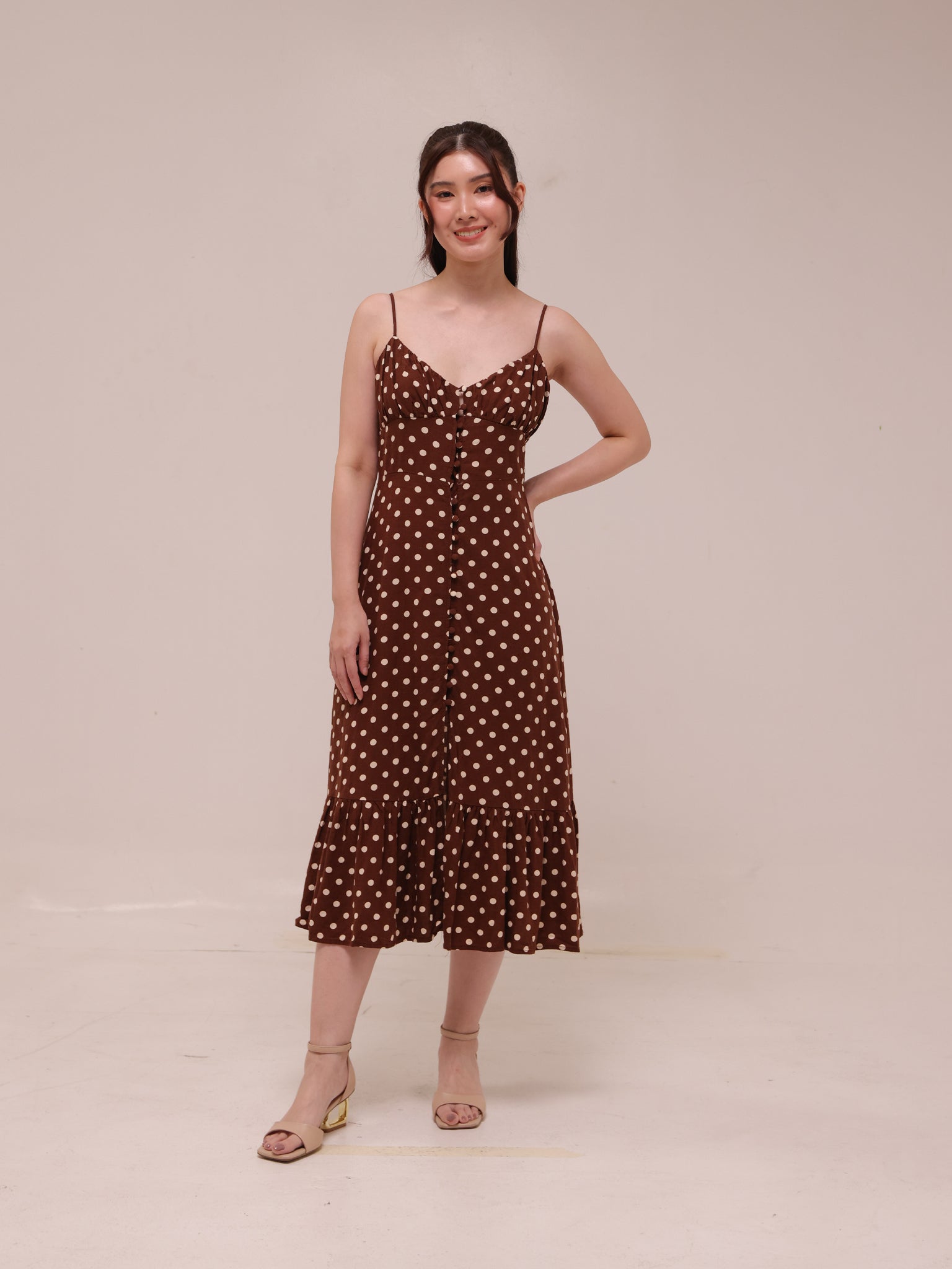 Brown Polka dress