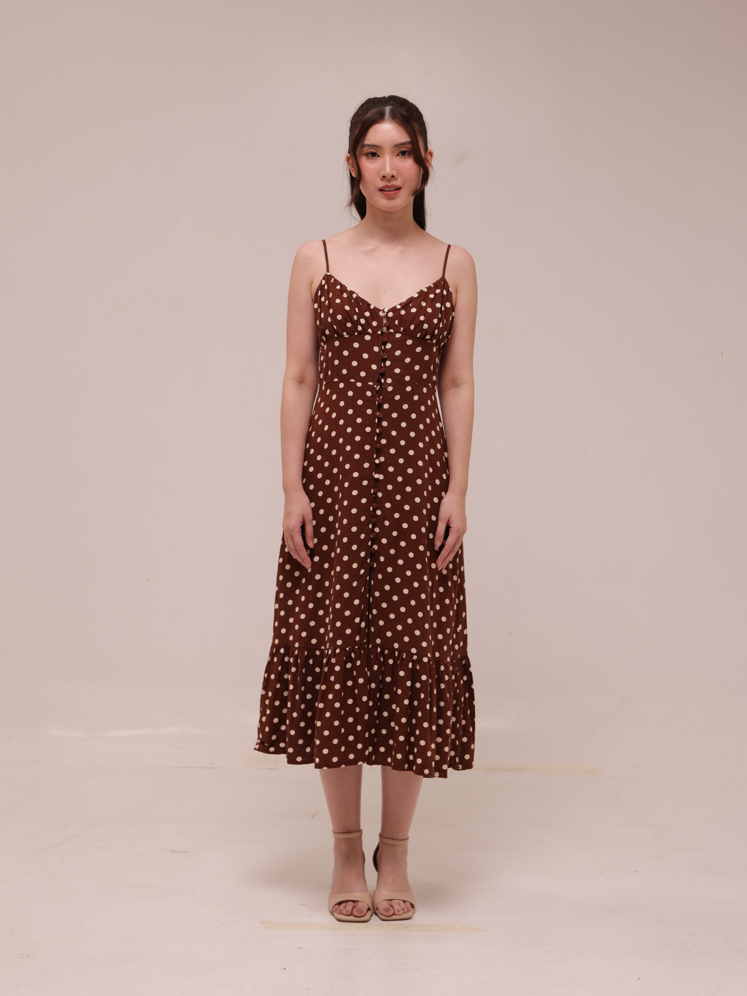 Brown Polka dress