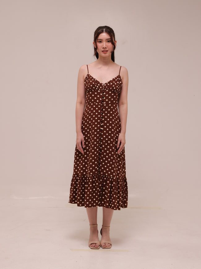 Brown Polka dress