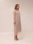 Shimmer Mesh Midi Dress