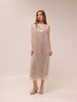 Shimmer Mesh Midi Dress